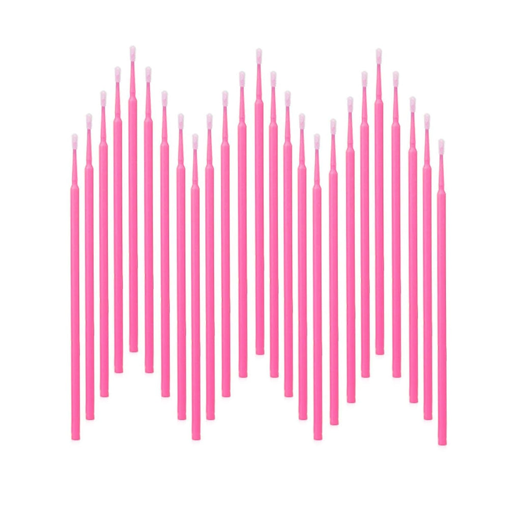 2100PCS Microswabs for Eyelash Extensions，Micro Applicators Brush for Cleaning and Applying Make-up Pink (Head Diameter: 2.0mm)