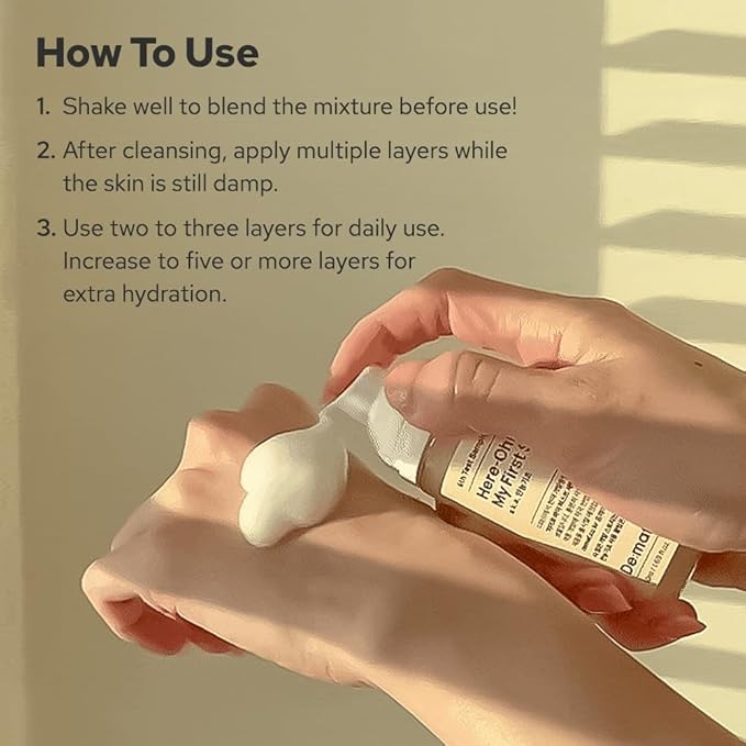 Here-Oh My First Bubble Texture Hydrating Serum with Hyaluronic Acid | Face Serum for Skin Barrier Repair and Glowing Skin | Korean Serum for Dry Skin & Sensitive Skin (1.69 fl oz)