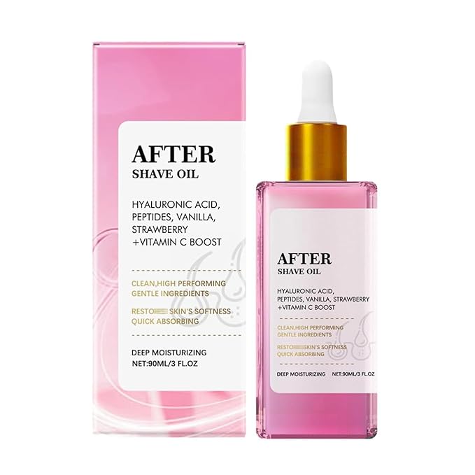 Strawberry Vanilla After Shave Oil women for Smooth Skin, Soft Serve After Shave Oil, Prevent Ingrown Hairs & Dryness 1PCS