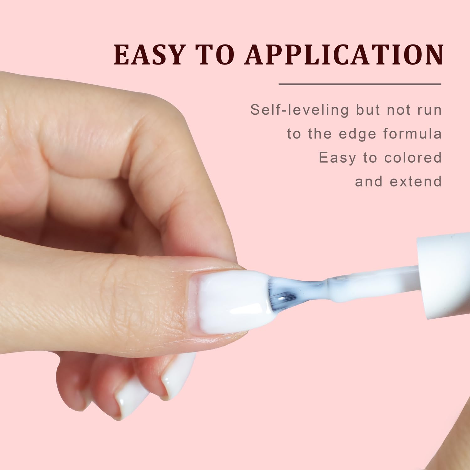 FZANEST Rubber Base Builder Gel for Nails Kit, 6pcs*7.5ml in a Bottle, Nail Strengthener Extension With Jelly Natural Nude Pink Colors, UV Soak Off Polish