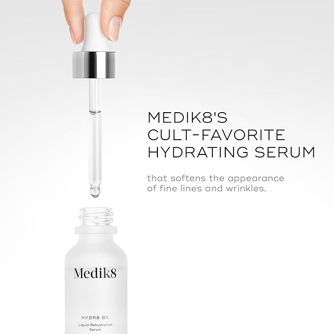 Medik8 Hydr8 B5 - Intense Hydrating, Firming, Hyaluronic Acid Serum for Face - Moisturizing Face Serum for Smooth Complexion - Vitamin B5-1.0 oz