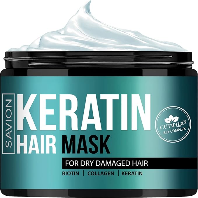SAVION Keratin Hair Mask for Women - 8.45 oz Masque