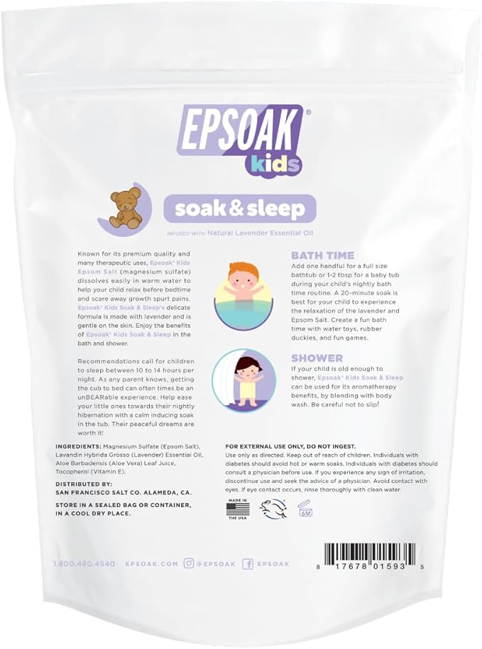 Epsoak Kids Lavender Soak & Sleep Epsom Salt - 2 lb. Bag