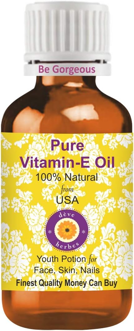Deve Herbes Pure Vitamin E Oil Natural Therapeutic Grade 30ml (1 Ounce)