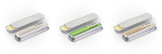 Hurraw! Coconut, Mint, Vanilla Lip Balm Slim Slider Tins, 3 Pack Bundle: Organic, Certified Vegan, Cruelty and Gluten Free. Non-GMO, All Natural Ingredients. Bee, Shea, Soy and Palm Free. Made in USA
