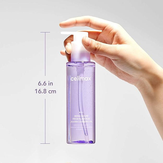 celimax Derma Nature Fresh Blackhead Jojoba Cleansing Oil | Light & Non-Greasy Daily Makeup Remover, Facial Cleanser, Clogged Pore & Blackheads Removal, 150ml