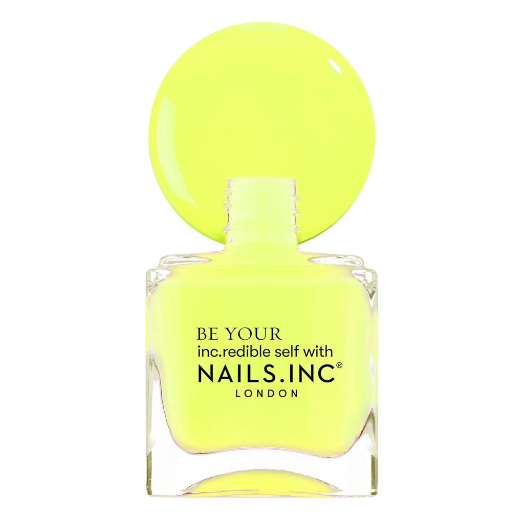 Nails Inc Neon Lite Nail Polish Quad, Neon Glow Enhancing Shades, Fast Drying, Long Lasting, Chip Resistant, Air Dry Manicure,Vegan, Cruelty Free, 4 Piece Set