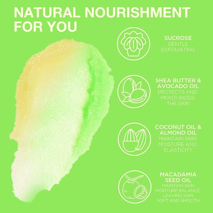 Tea Tree Body Scrub, Sugar Scrub for Body, Exfoliating Body Scrub for Smooth and Moisturized Skin, Natural Gifts for Women, 9.52oz