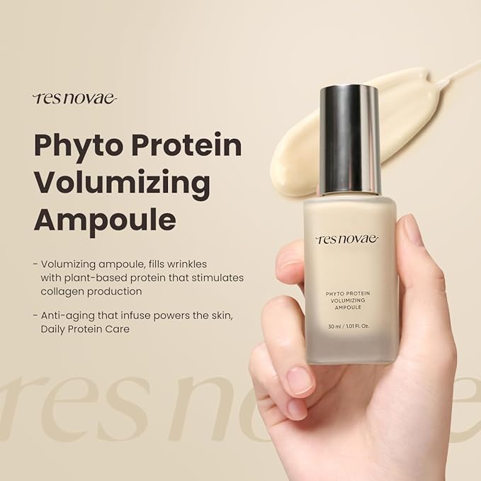 Phyto Protein Volumizing Serum – 30ml (1.01 fl oz) Facial Treatment with Botanical Extracts and Peptides – Skin Firming, Radiance Boost, Hydrating, Plumping, Tone Enhancing