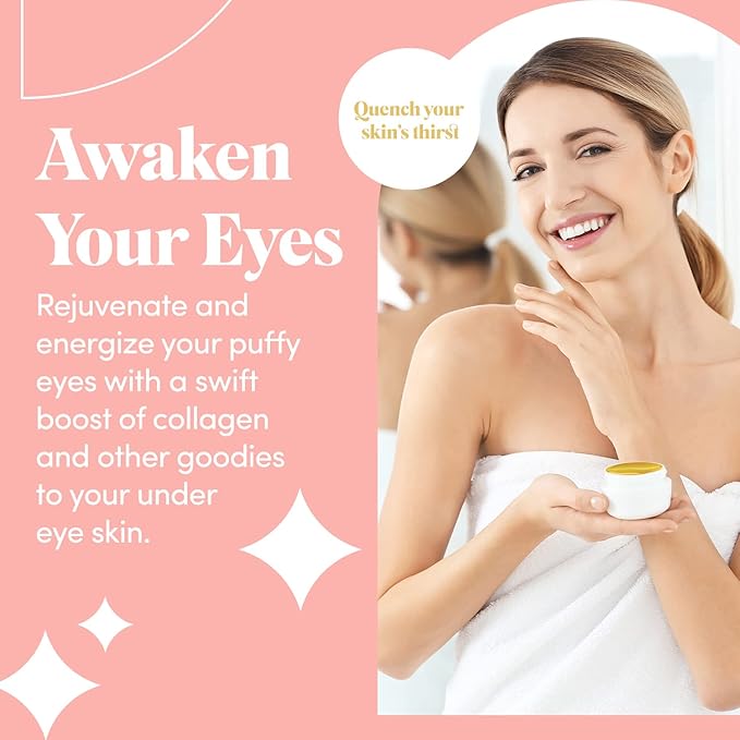 24K Gold Collagen Under Eye Mask - Bright Eyes Anti Aging Treatment