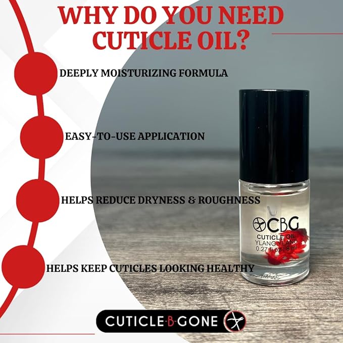 Hydrating Cuticle Oil, Softens Dry Cuticles, Moisturizes Nail Beds, Conditions Skin, Smooths Rough Edges, Supports Nail Care, Mandarine & Ylang Ylang, 0.27 Fl Oz