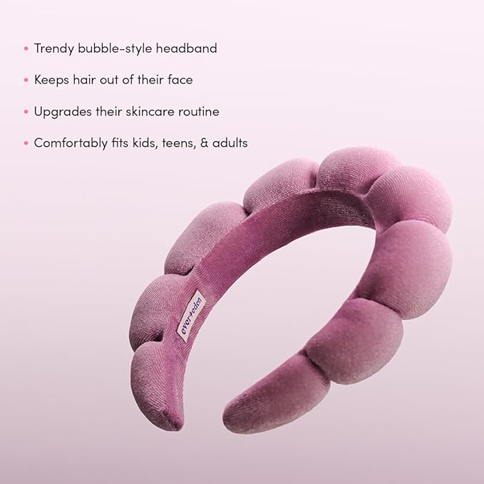 Evereden Kids Morning Skincare Set – Cloud Face Wash, SPF 20 Daily Face Cream, Hair Spray & Headband – 4-Piece Clean Routine, Vegan & Dermatologist-Tested