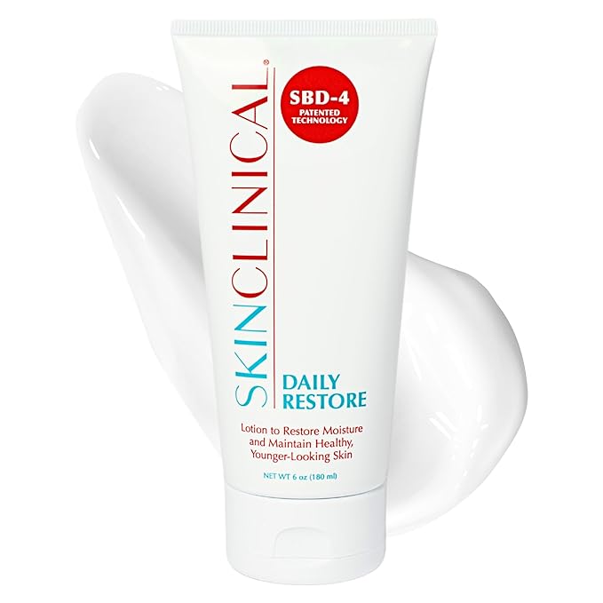 Daily Restore Hydrating and Moisturizing Body Lotion For Very Dry Skin, Psoriasis and Eczema Aftercare, Nourishes Skin with SBD-4 Patented Ingredient, Unscented Body and Face Lotion, 6 oz
