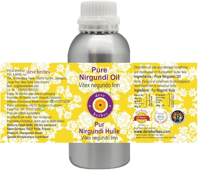 dève herbes Pure Nirgundi Oil (Vitex negundo linn) 630ml (21 oz)