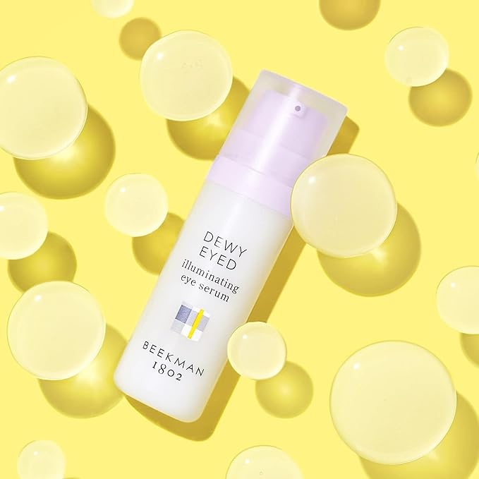 Beekman 1802 Dewy Eyed Illuminating Eye Serum - Fragrance Free - 0.16 oz - Reduces Puffiness & Dark Circles - With Goat Milk & Aloe Vera - Good for Sensitive Skin - Cruelty Free