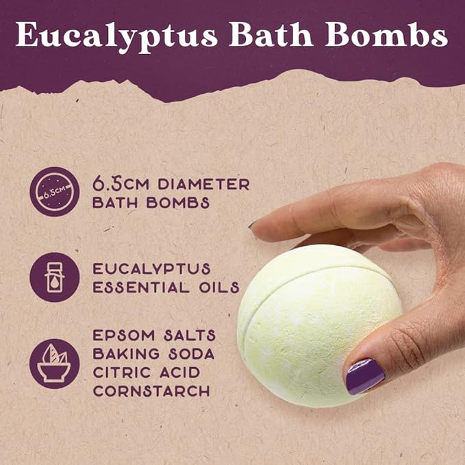 Purple Canyon Spa Gift Box for Women | Revitalizing Eucalyptus Spearmint Stress Relief Gift for Women