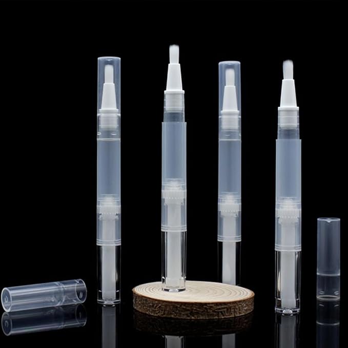 8 Pieces Empty Cuticle Oil Pen for Nails 3ML Transparent Twist Pen for Cuticle Oil Applicators Cosmetic Containers Gloss Tube Eyelash Growth Liquid Tube