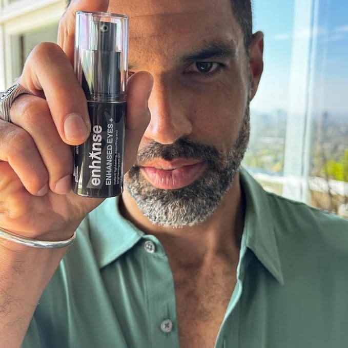 Under Eye Gel for Men, Caffeine Eye Cream, Peptides, RejuveNAD, Instant Tightening, Brightening, Depuffing for Under Eye Bags, Blurs Fine Lines and Dark Circles, 0.5 Fl Oz