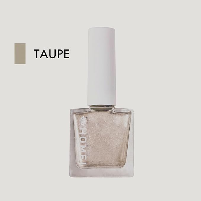 Nail Strengthener from Japan, Nail Hardener with Aloe Vera, Tea Tree Oil & Keratin for Healthy 5-in-1 Nail Solution Including Base Coat, Nail Color, Hardener, Top Coat & Nail Care, TAUPE