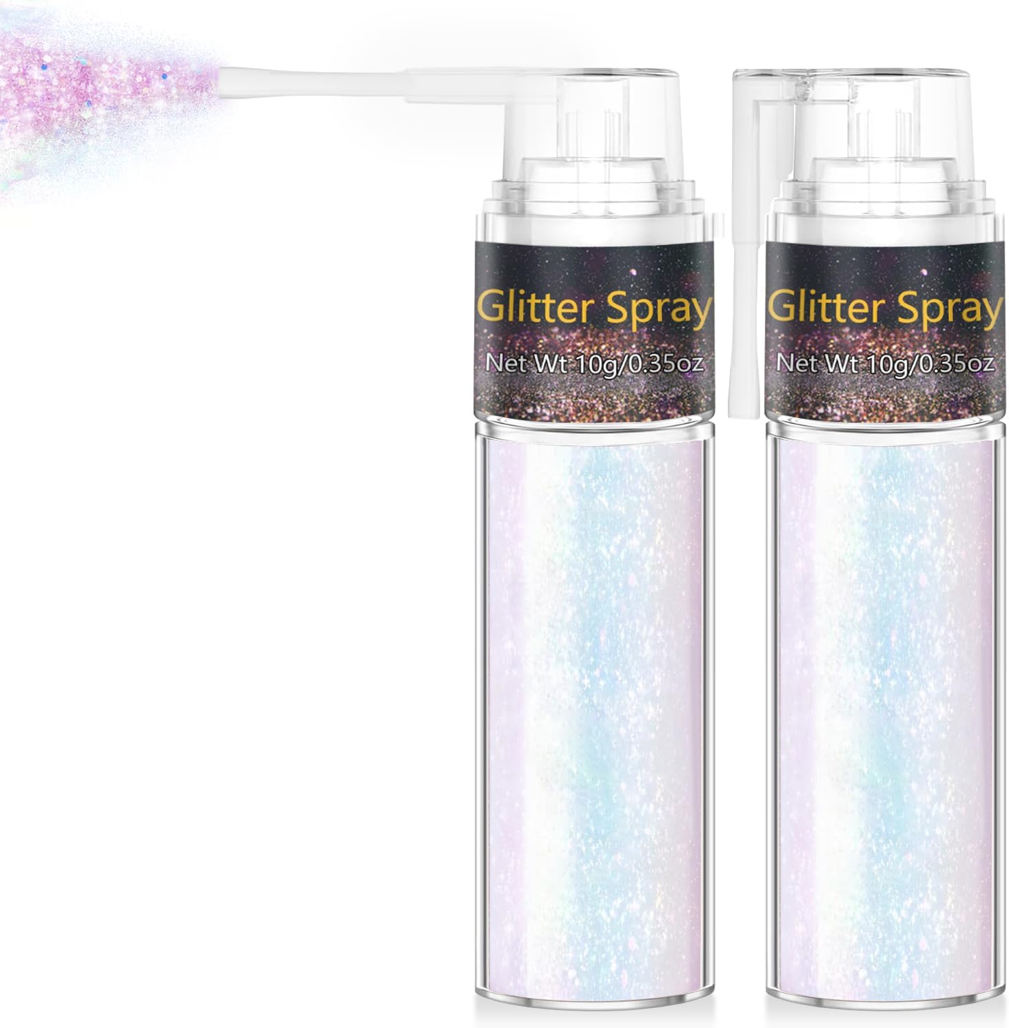 Hair and Body Glitter Spray, 1PC Hair Glitter Extra Fine Face Shimmer Powder for Clothes, Festival Loose Sparkle Powder for Rave Clothes Nail Art Easter Halloween Crafts