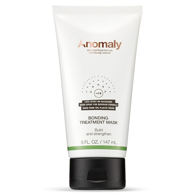 Anomaly Bonding Treatment Mask with Keratin for Dry & Damaged Hair | Strengthen & Protect | Sulfate Free & Paraben Free | Eco Friendly & Sustainable Packaging from Ocean Plastic, 5 fl. oz., white