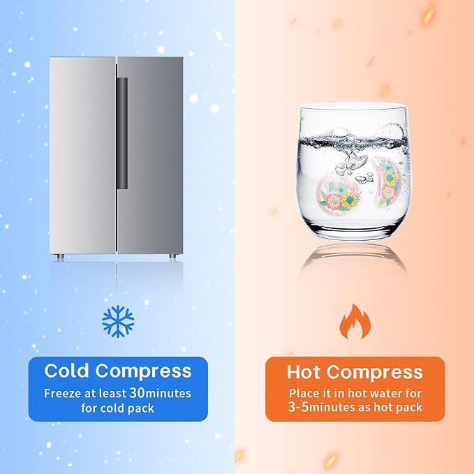 ZNÖCUETÖD Reusable Gel Eye Pads for Puffiness & Dark Circles - Cold/Warm Therapy Compress with Cooling Under Eye Patches, Reduces Wrinkles & Redness, Pain Relief Eye Mask for Relaxation