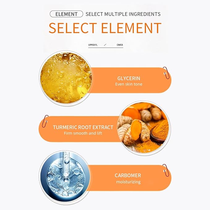 Turmeric Skincare Set, Ginger Root Extract, Reduce Oil Secretion, Regulate Oil and Water Balance, Radiant Skin, Valentine's Day & Festive Set