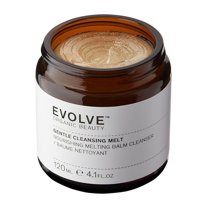 Evolve Organic Beauty - Gentle Cleansing Melt Balm | Soothe, Hydrate, Remove Make Up, Nourish | Baobab Oil, Vanilla | Small-Batch, Vegan Clean Beauty (4.1 oz | 120 mL) Package May Vary