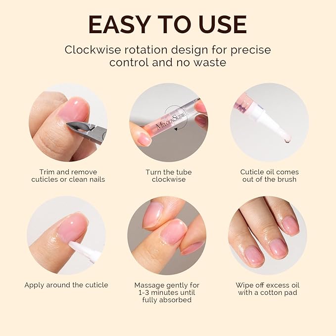 MelodySusie 15Pcs Cuticle Oil Pen Set,Nail Moisturizing Cuticle Oil Enriched with Vitamin E,Softens and Repairs cuticles,Nail Strengthener,Protects Damaged Skin,Thin Nails