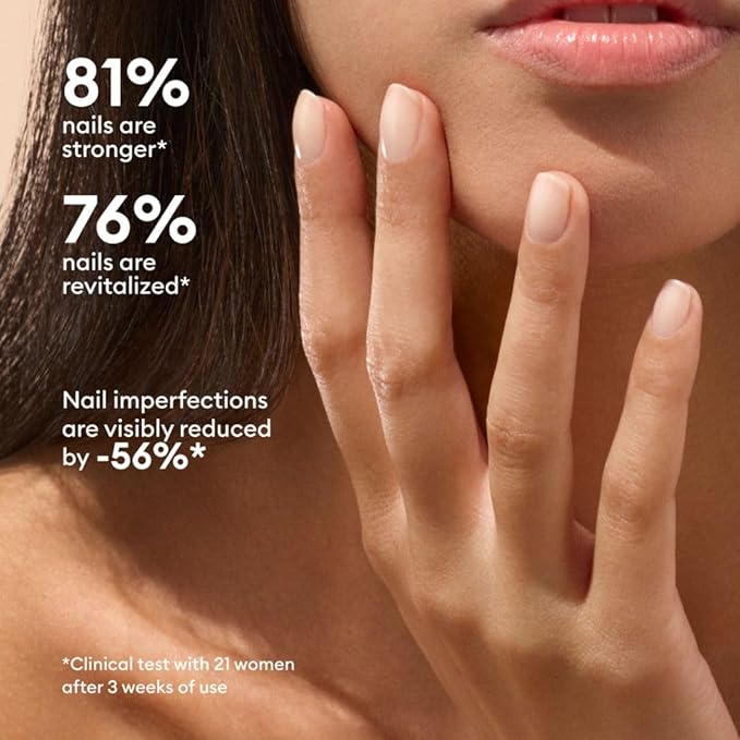 Manucurist Active Smooth 01 Nail Concealer Polish & Care - 2 in 1 Nude Nail Polish : Nail Strengthener and Growth - No Lamp - Nail Concealer - Ridge Filler for Nails - Beige Finish