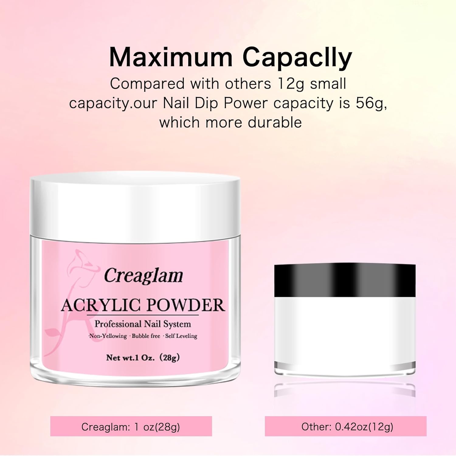 Super Acrylic Powder 28g: 3Pcs Large Capacity Fuchsia Pink Lilac Breeze Nail Polymer for 3D Art Carving French Extension - 1oz. Cherry Blossom Professional Acrylic Powder No Need Lamp