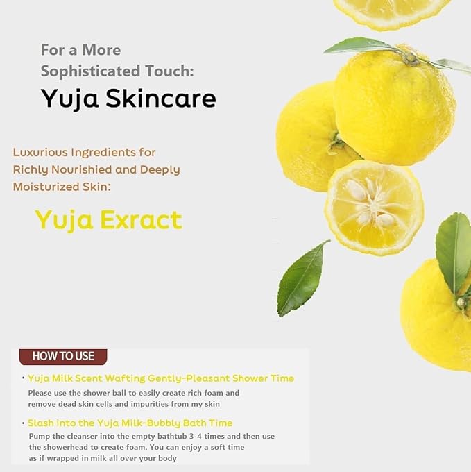 WELCOS Kwailnara Yuja Milk Body Lotion & Body Wash Set – Moisturizing & Revitalizing Korean Skincare Bundle with Yuja Extract, 560g / 19.75oz Each