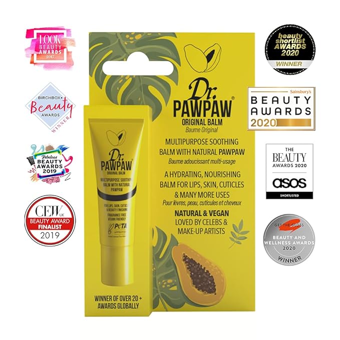 Dr. PawPaw Multipurpose Original Balm Set - Hydrating Lip Balm with Pawpaw, Aloe Vera and Olive Oil - Moisturizer for Lips, Skin and Hair - 3 pc