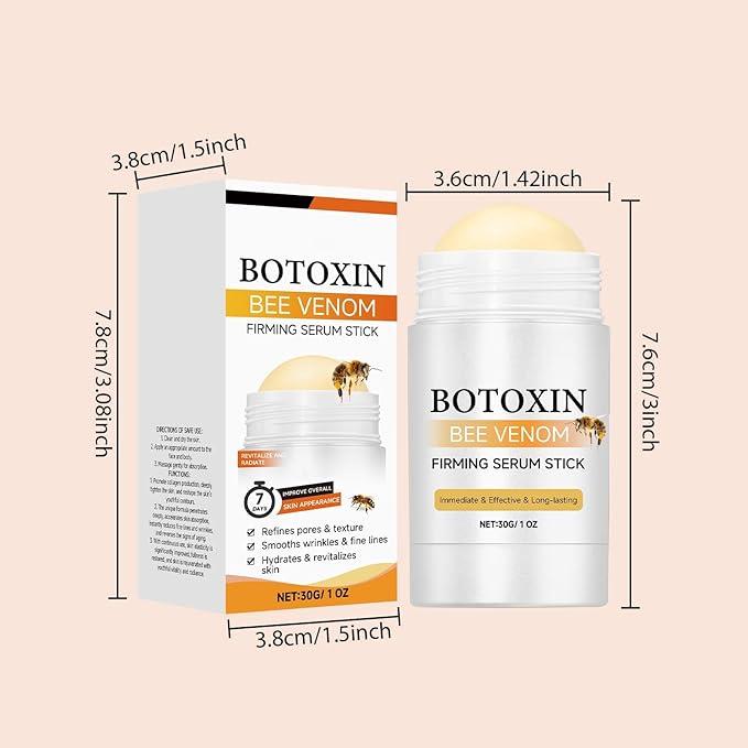 Bee Venom Firming Serum Stick, Advanced Firming & Wrinkle-Reducing Cream, Restore Skin Elasticity,Lifts, Plumps and Firms Skin, Natural Bee Venom Serum for All Skin Types