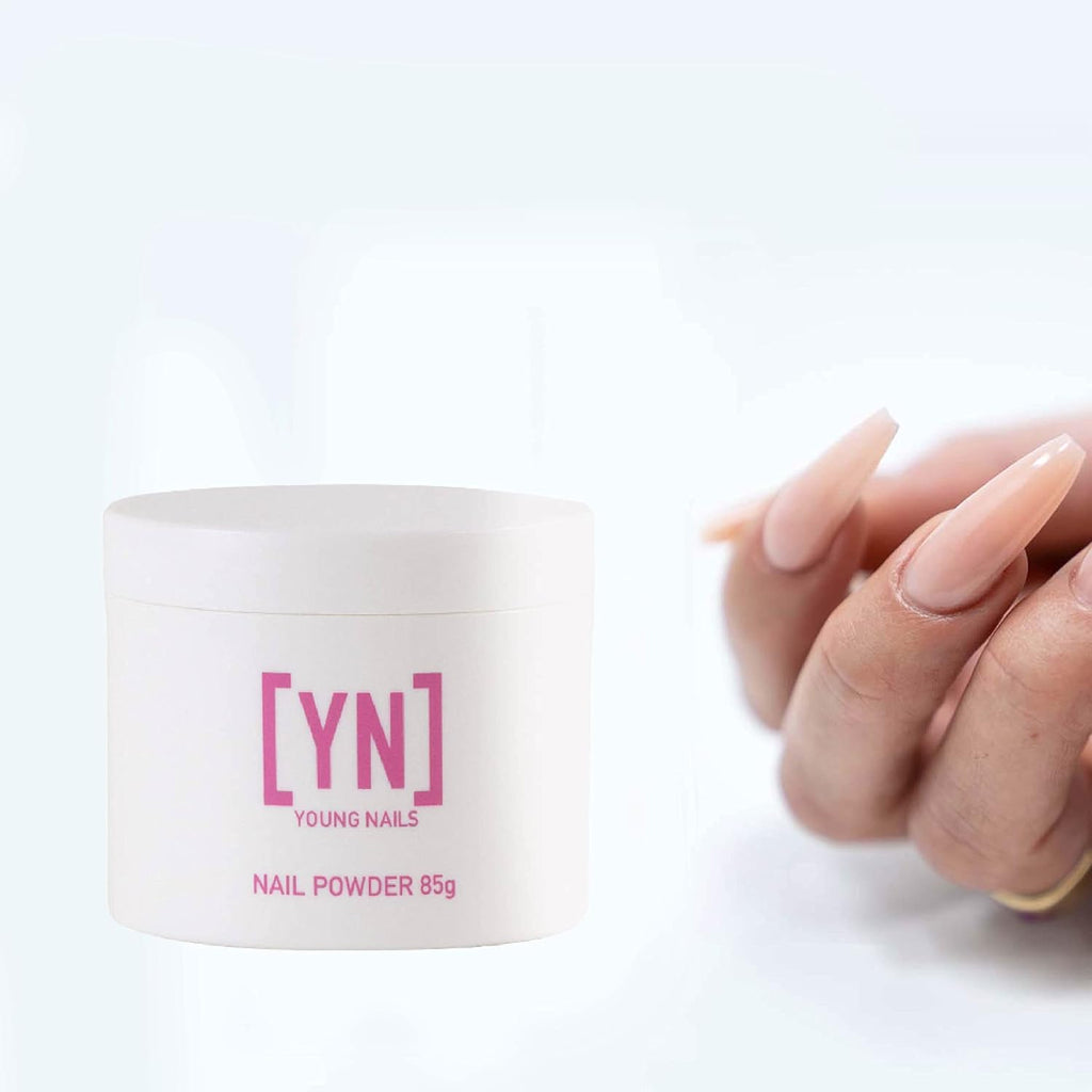 Young Nails Acrylic Core Powder - Self-Leveling Acrylic Nail Powder, Clear Nude Pink White Acrylic Powder for Nail Extenstion, Professional Grade, Superior Adhesion, Color - Natural, 85g