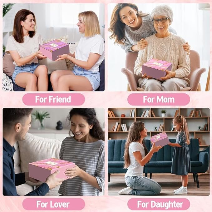 Luxurious Rose Bath Relaxation Gift Set – Premium Spa Experience for Women | Perfect Birthday Gift for Girlfriend, Mom, Sister & Best Friend | Ultimate Self-Care Basket