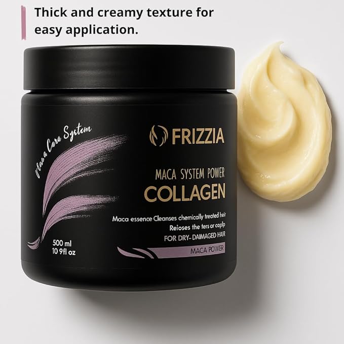 ULTRA Collagen Hair Mask, Argan Oil & Maca, Deep Repair, Hydration & Shine, Anti-Frizz Treatment for Dry & Damaged Hair, Salon-Quality Smoothness, 500ml