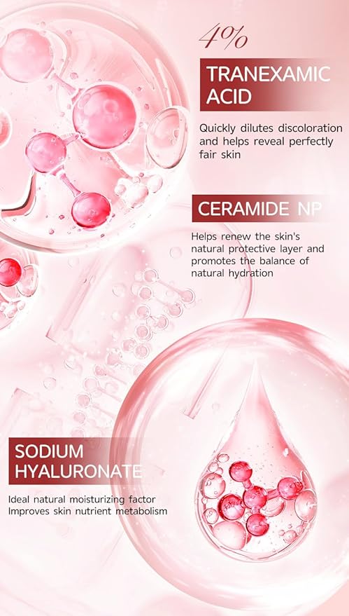10% Niacinamide+ 4% Tranexamic Acid Serum,Hyaluronic Acid, Vitamin B12,Fragrance-Free (30ml /1.01 fl.oz.)