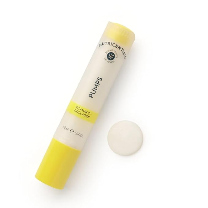 Nu Skin Nutricentials Vitamin C + Collagen Pump - Powerful Skin Serum | Hydration, and Luminous Complexion | Vegan Collagen, Fine Line Reduction Skin Care (2 fl oz)