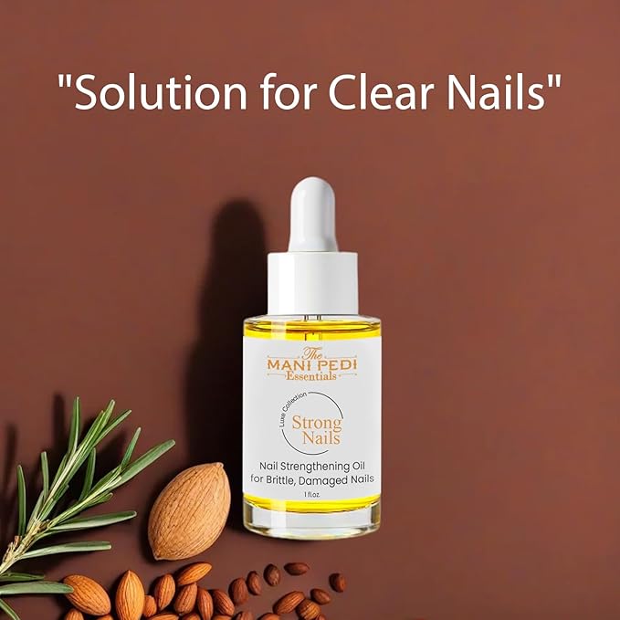 Nail Strengthener for Damaged Nails. Daily use Treatment with natural power of Tea Tree, Jojoba, Almond & Olive Oils and Vitamin-E - 1 fl oz