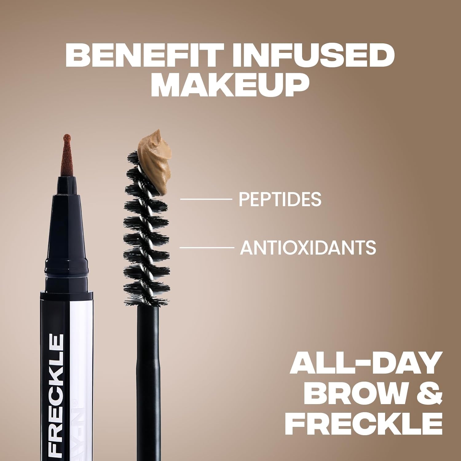 Sacheu Brow & Freckle STAY-N Tinted Eyebrow Gel & Faux Freckle Pen — 2-in-1 Longwear Water Resistant Brows Tint, Cruelty-Free & Vegan, Cafe Mocha