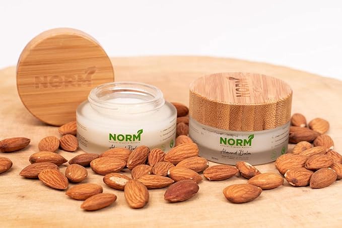 Almond Hand & Body Balm With 100% Natural Ingredients, Eco-Friendly Recyclable Glass Container With Bamboo Lid, Cruelty-Free - 100ml