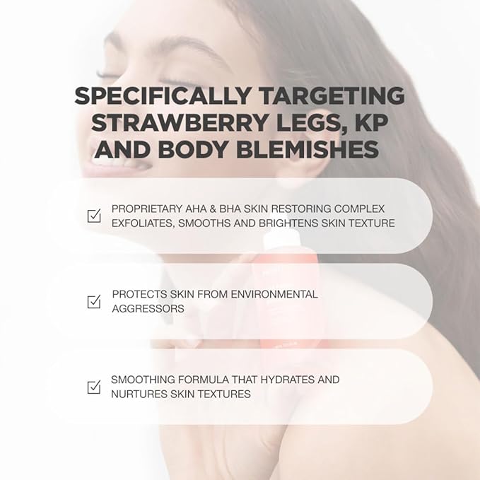 Strawberry Legs Treatment For Women Body Serum | Strawberry Legs Treatment For Women Exfoliating Body Serum | Chicken Skin Treatment Body Serum | Targets Strawberry Legs Treatment For Women