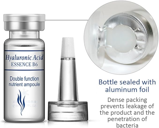 BIOAQUA Hyaluronic Acid Essence B6 Glycerol Tender Smooth Skin Serum Plant Extracts Nourishing Moisturizing 5ml*10PCS/Box