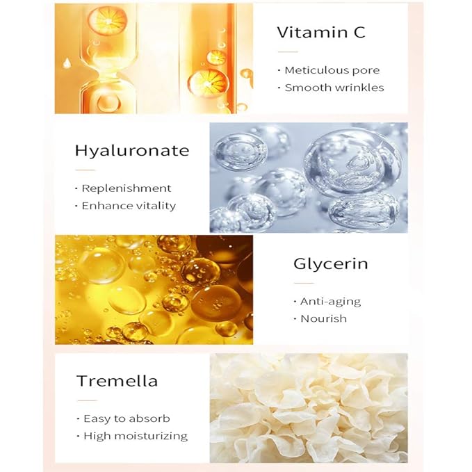 AKARY Vitamin C Serum with Hyaluronic Acid Organic Firm Skin Reduce Formula for Face Skin Improve Remove Flaw Essence
