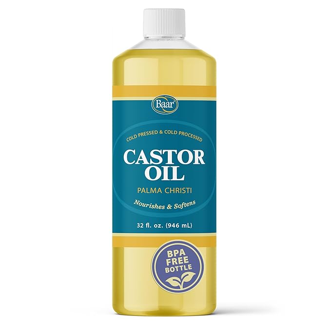 Baar Cold-Pressed, Cold-Processed, Hexane Free Castor Oil, 32 Ounces