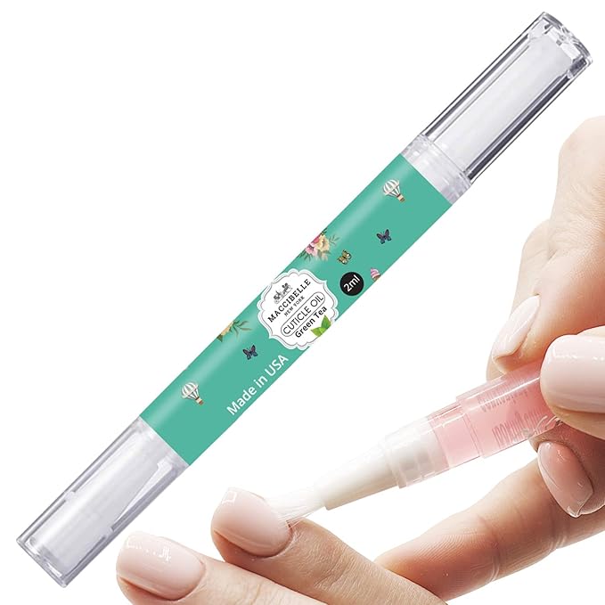 Maccibelle Pure Cuticle & Nail Oil Pen 2ml Heals Dry Cracked Cuticles (Green Tea)