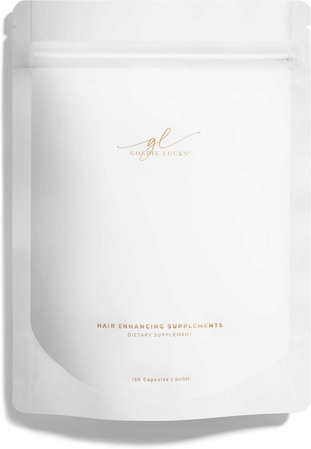 Goldie Locks Hair Growth Supplements Original Formula Refill, Hair Supplements for Stronger & Healthier Locks, Vitamins That Enhance Hair, Skin, and Nails, 120 Count