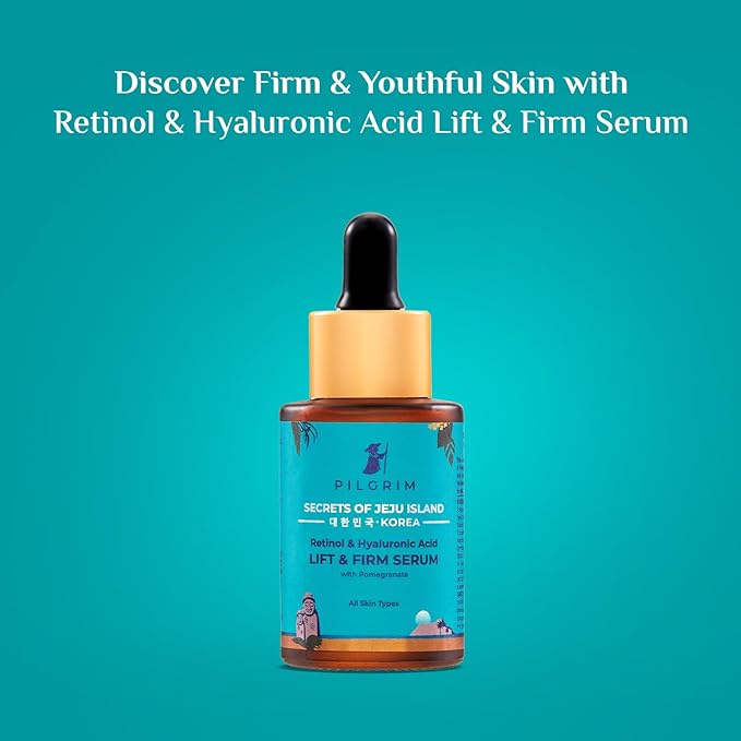 Lift & Firm Face Serum | Retinol & Hyaluronic Acid Anti Aging Serum | Firms Skin, Smooths Fine Lines, Restores Elasticity & Radiance | Lightweight & Fast Absorbing | 1.01 Fl Oz (30ml)