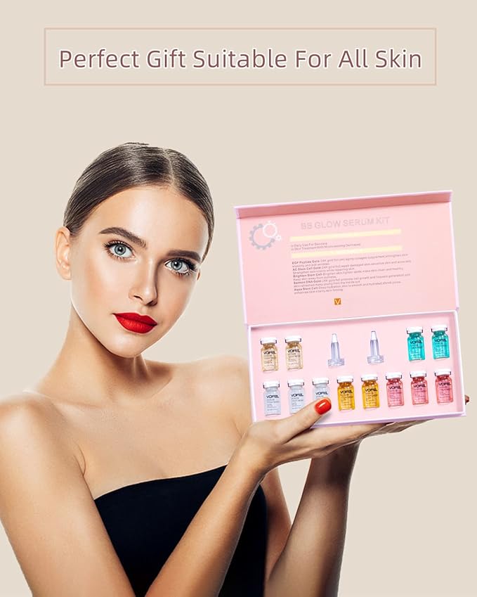 BB Glow Starter Kit for Microneedling Serum Pigment Ampoule Skin Treatment Kits 0.27oz 24 Vials